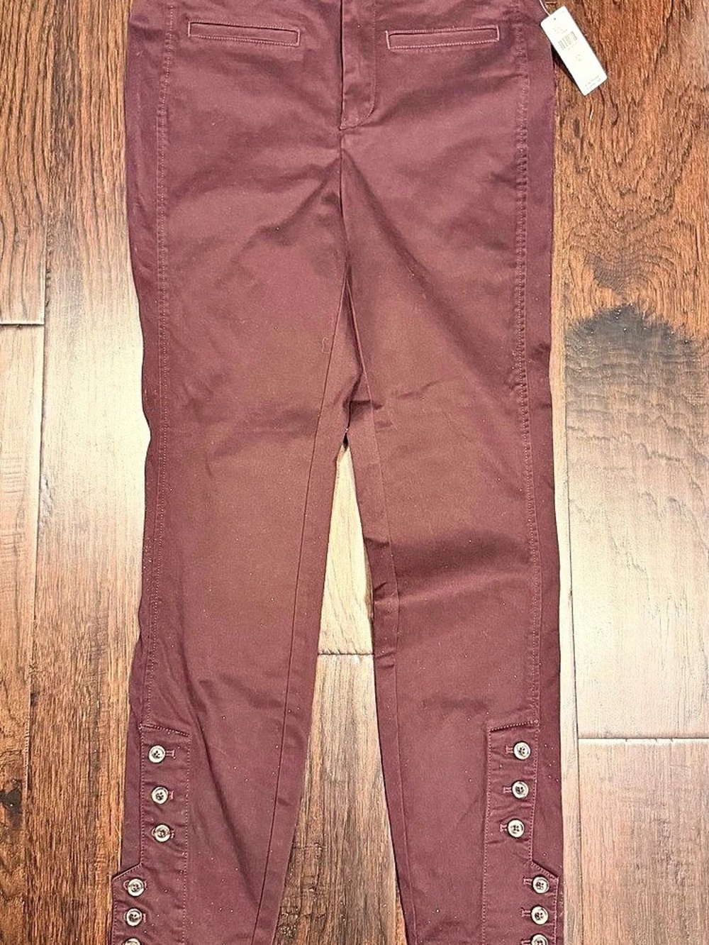 Anthropologie Ankle Snap Skinny Pants in Purple Size 6 NWT
